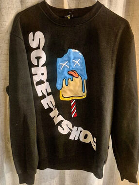 Smashbox Graphic Crewneck Sweatshirt Black Size Medium